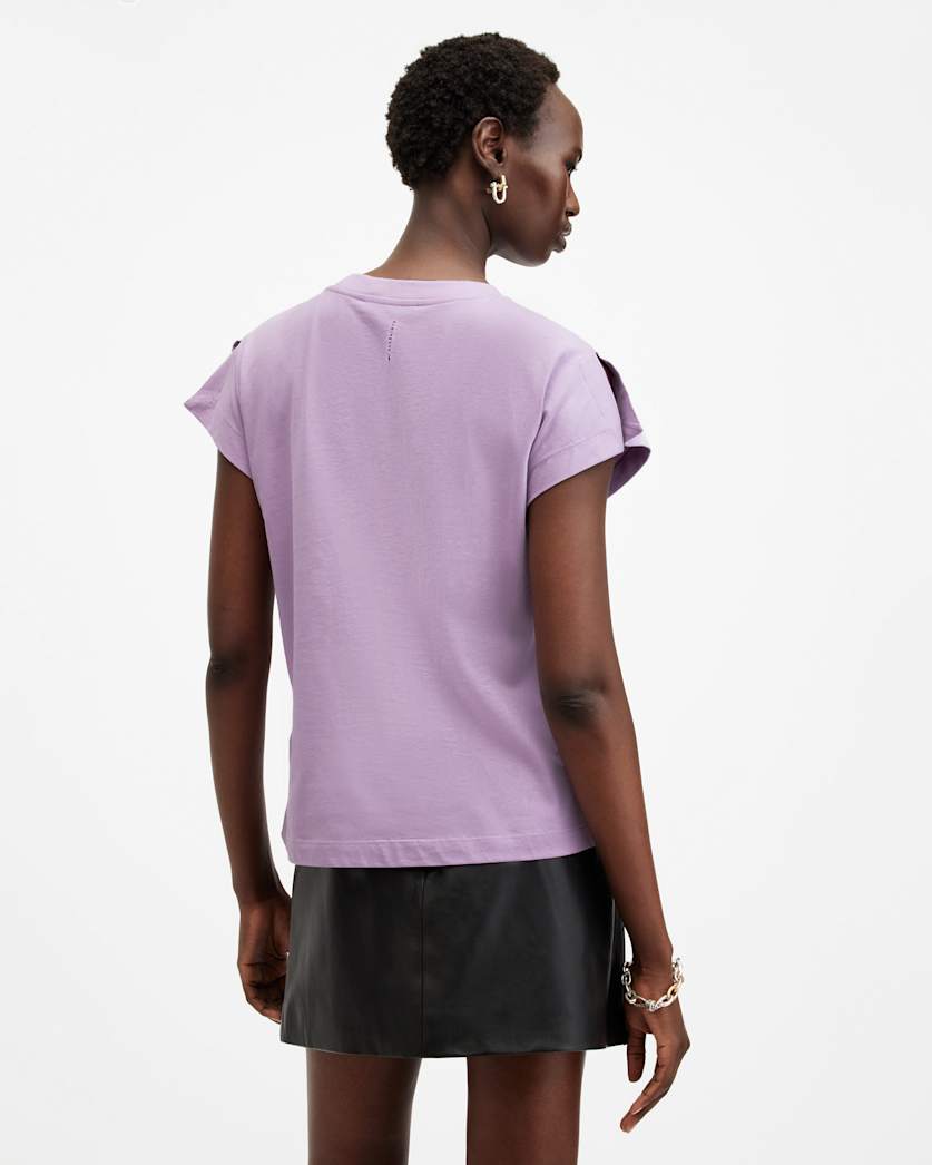 Rue Split Shoulder Crew Neck T-Shirt