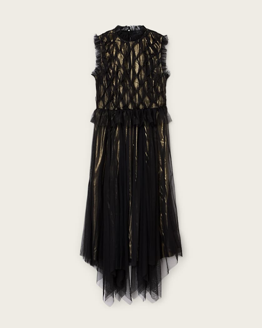 Lola Metallic Midi Dress