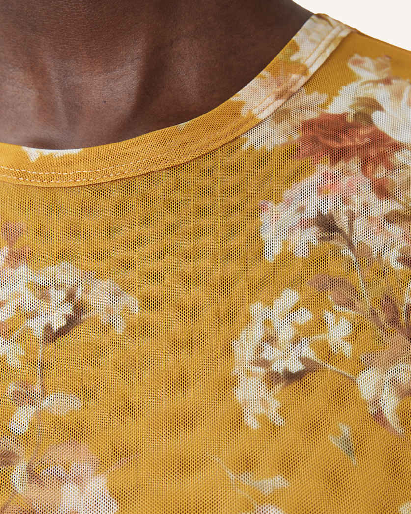 Ellie Floral Print Mesh T-Shirt