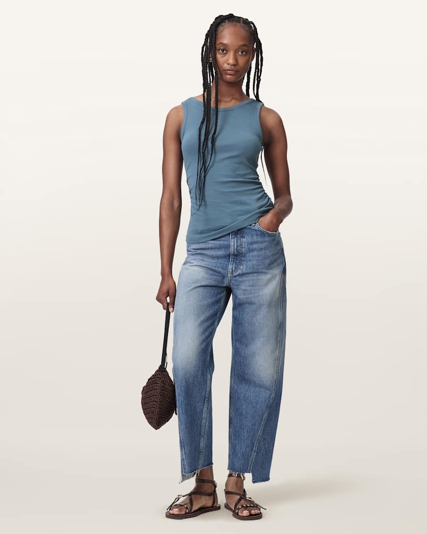 Katarina Boat Neck Slim Fit Tank Top