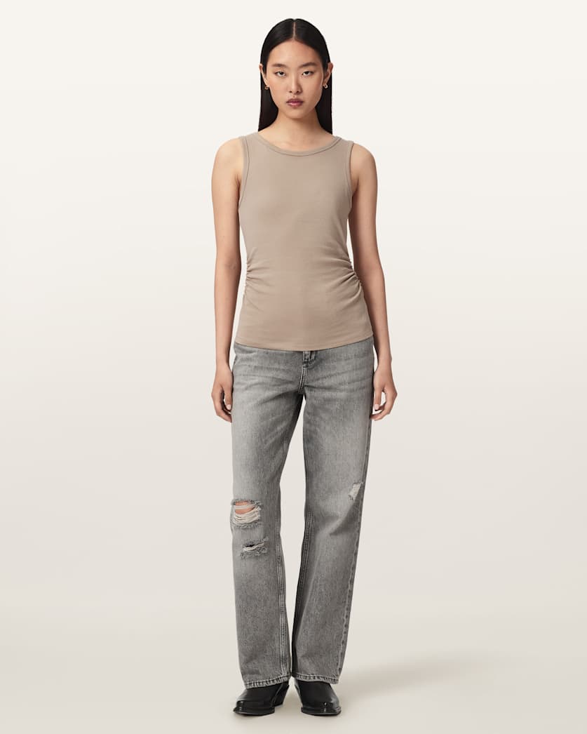 Katarina Boat Neck Slim Fit Tank Top