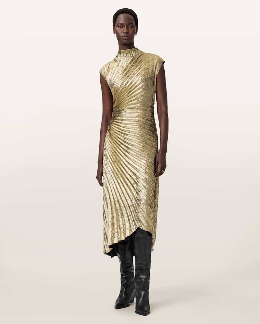 Rayanna Pleated Midi Dress