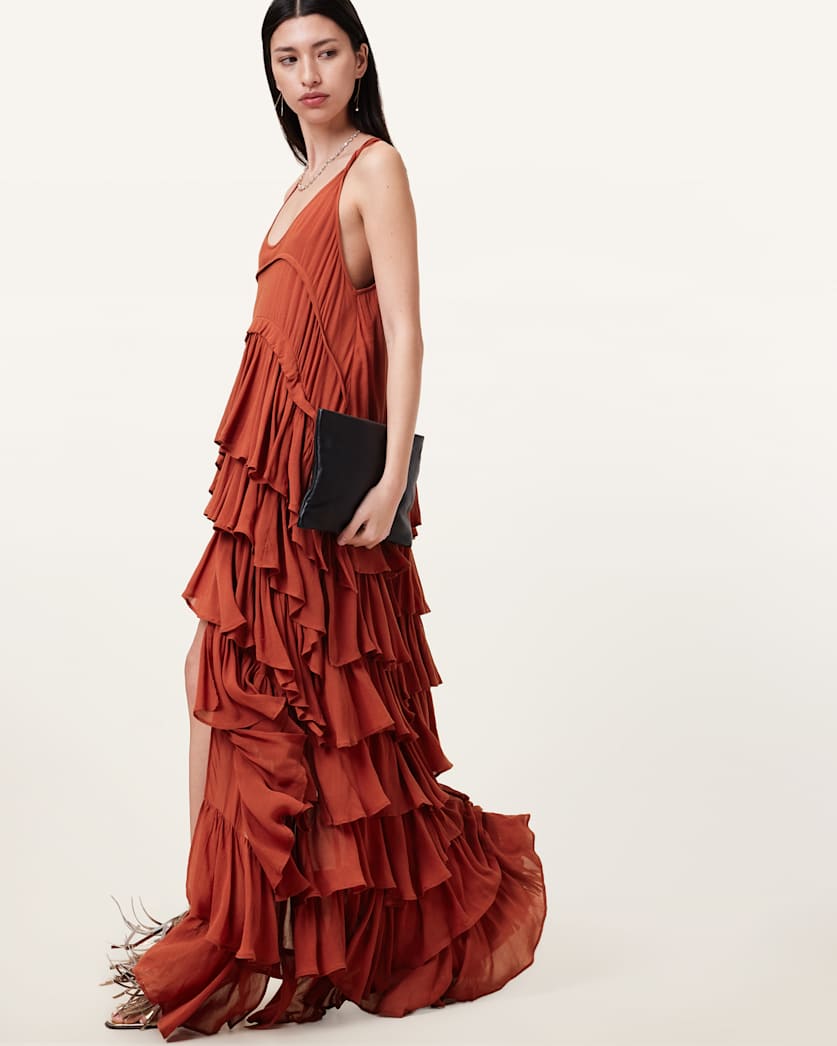 Cavarly Tiered Ruffle Maxi Dress