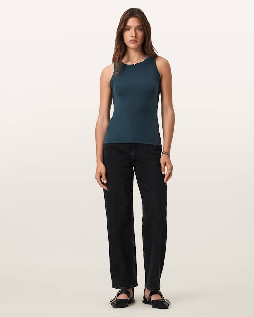 Rina Crew Neck Sleeveless Tank Top