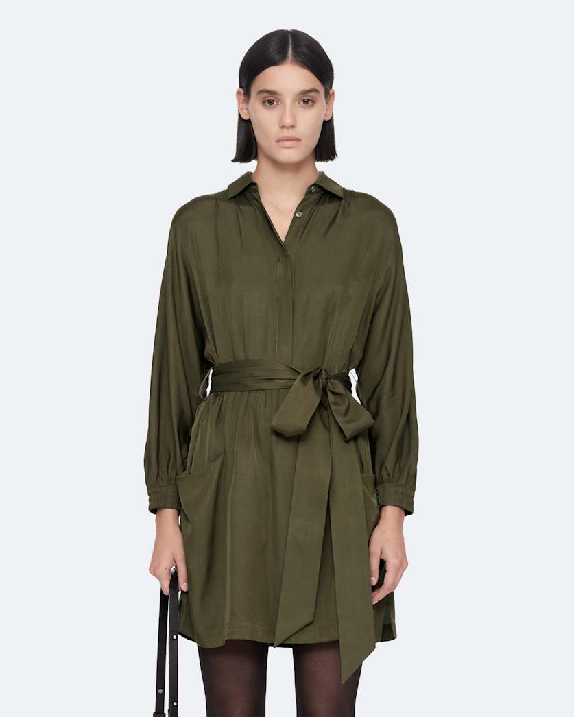 Noora silk blend shirt dress