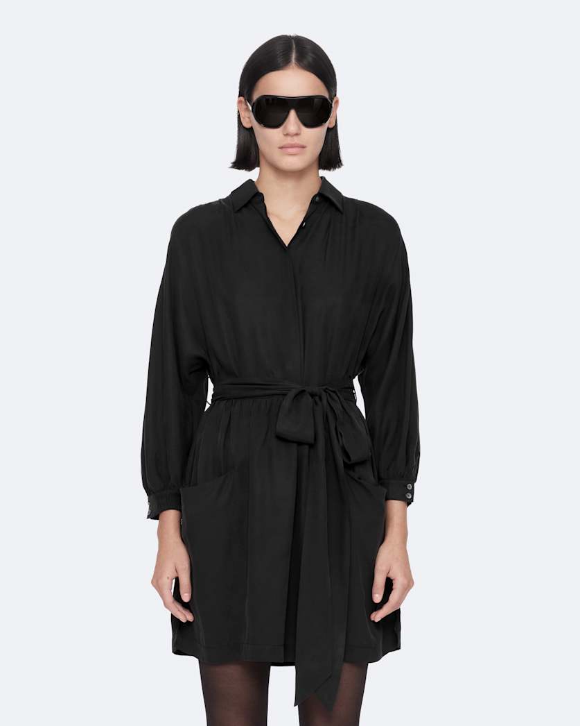 Noora silk blend shirt dress