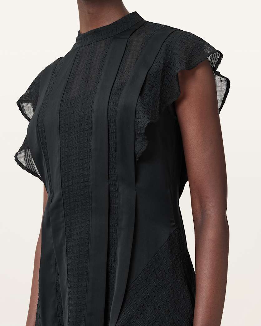 Fleur Textured Asymmetric Hem Dress