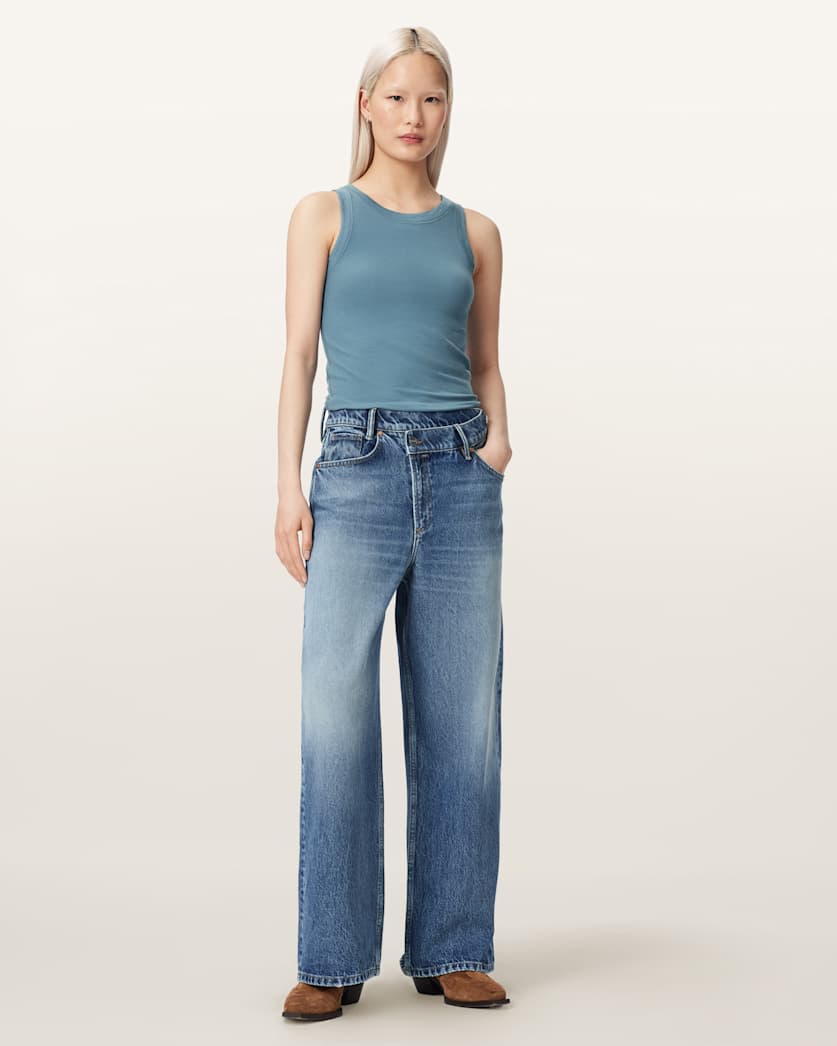 Rina Crew Neck Sleeveless Tank Top