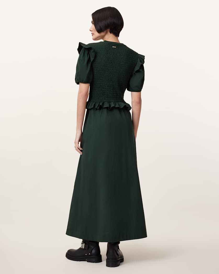 Ode Puff Sleeve Midi Dress