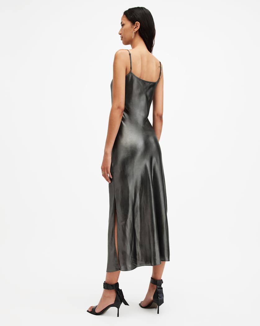 Hadley Metallic Midi Slip Dress