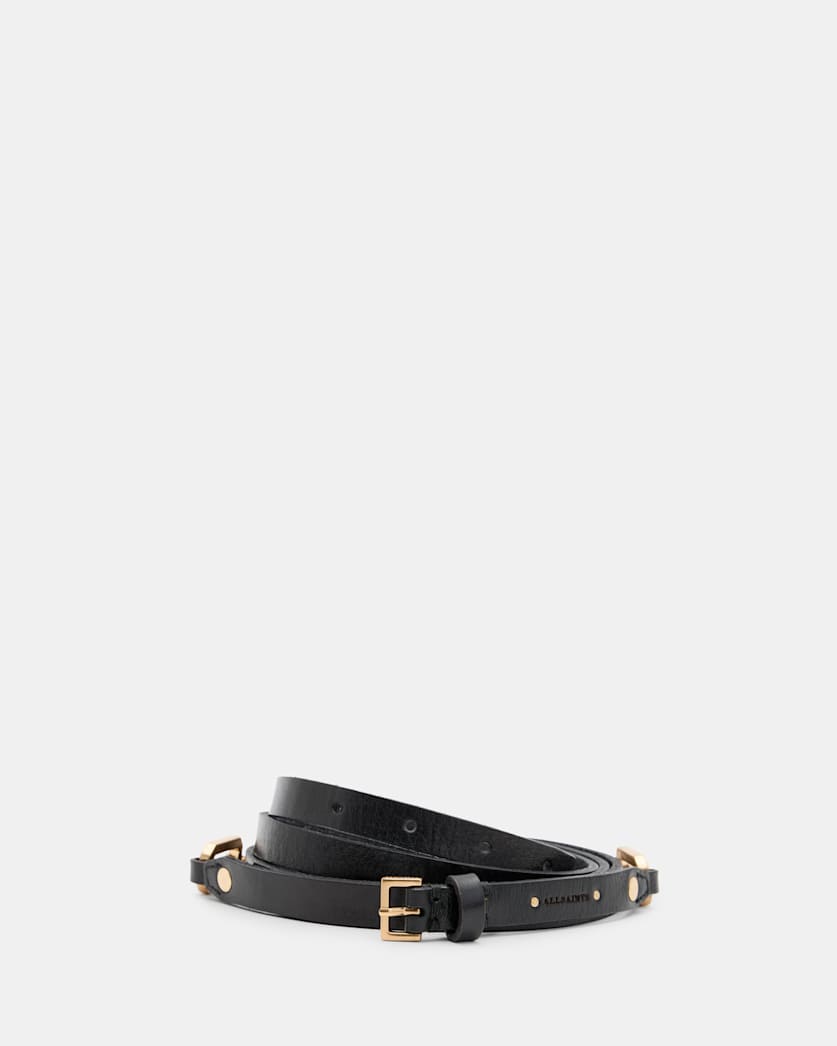 Helly Skinny Leather Chain Belt