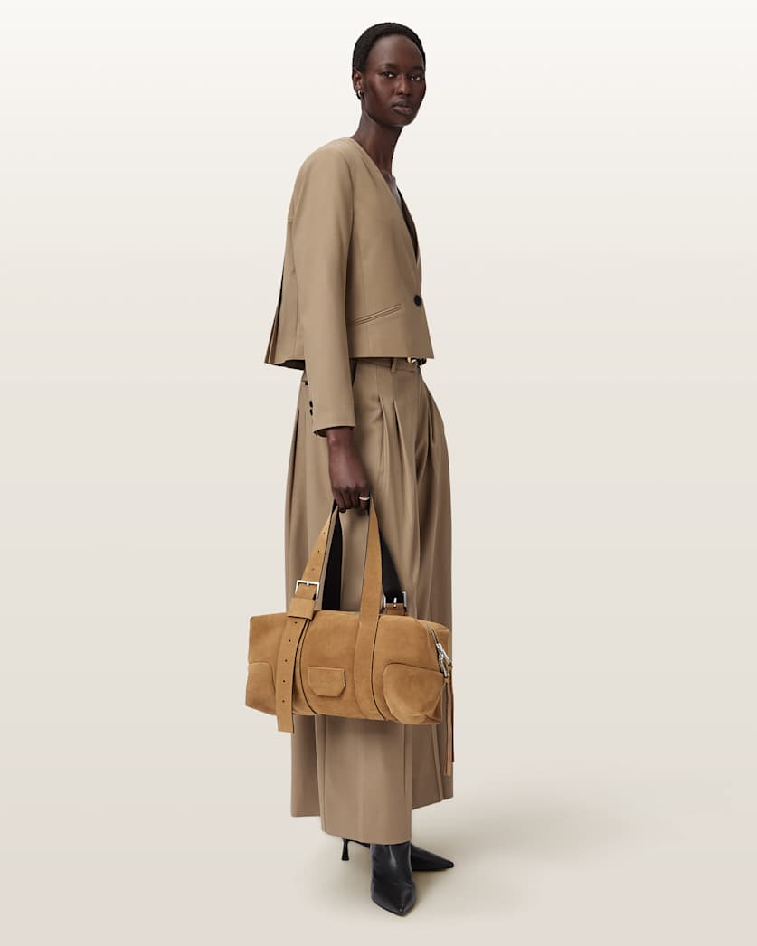 Ares Suede Shoulder Bag