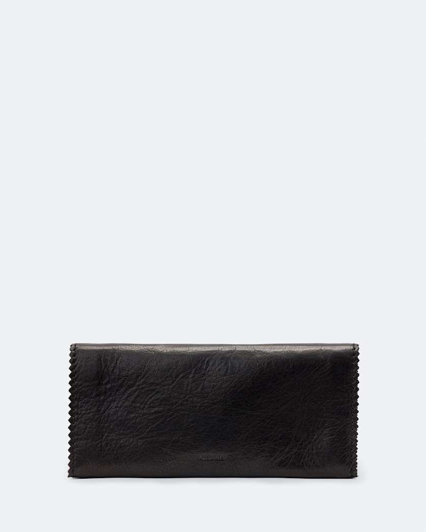 Siloh Pinked-Edge Leather Wallet