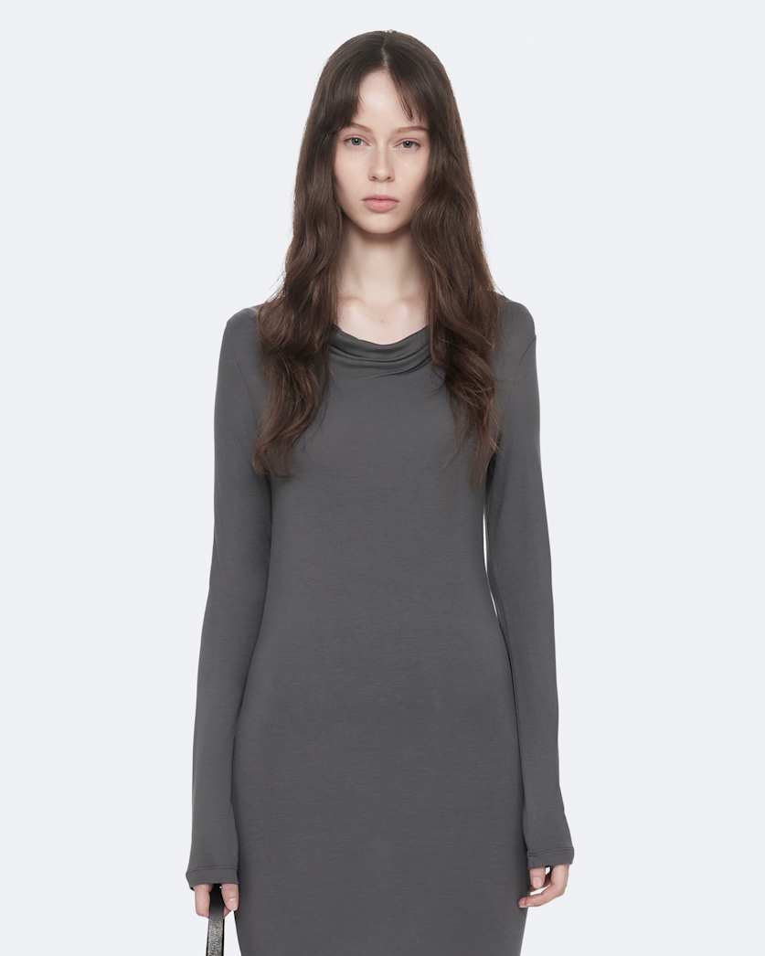 Lilla Cowl-Neck Bodycon Midi Dress