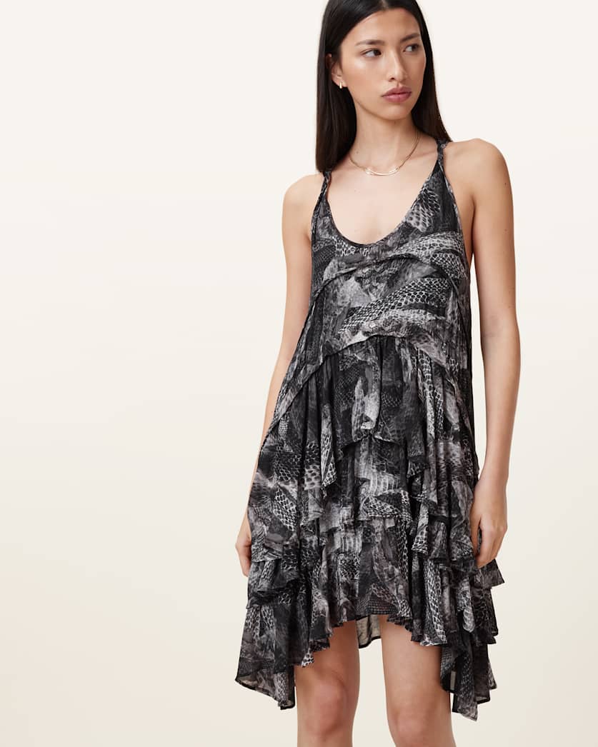 Cavarly Ruffled Mini Dress