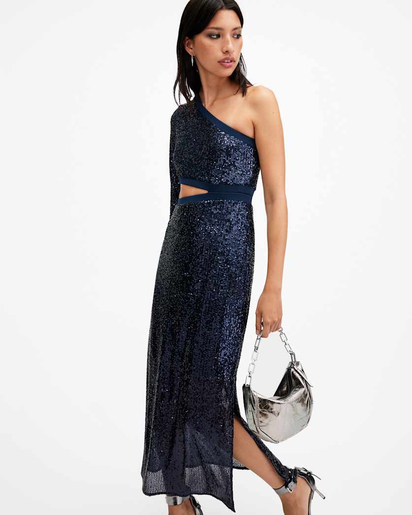 Daisy Topaz Sequin Cut Out Maxi Dress
