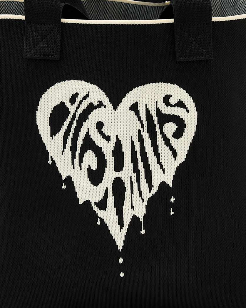 Izzy Heart Large Knitted Tote Bag