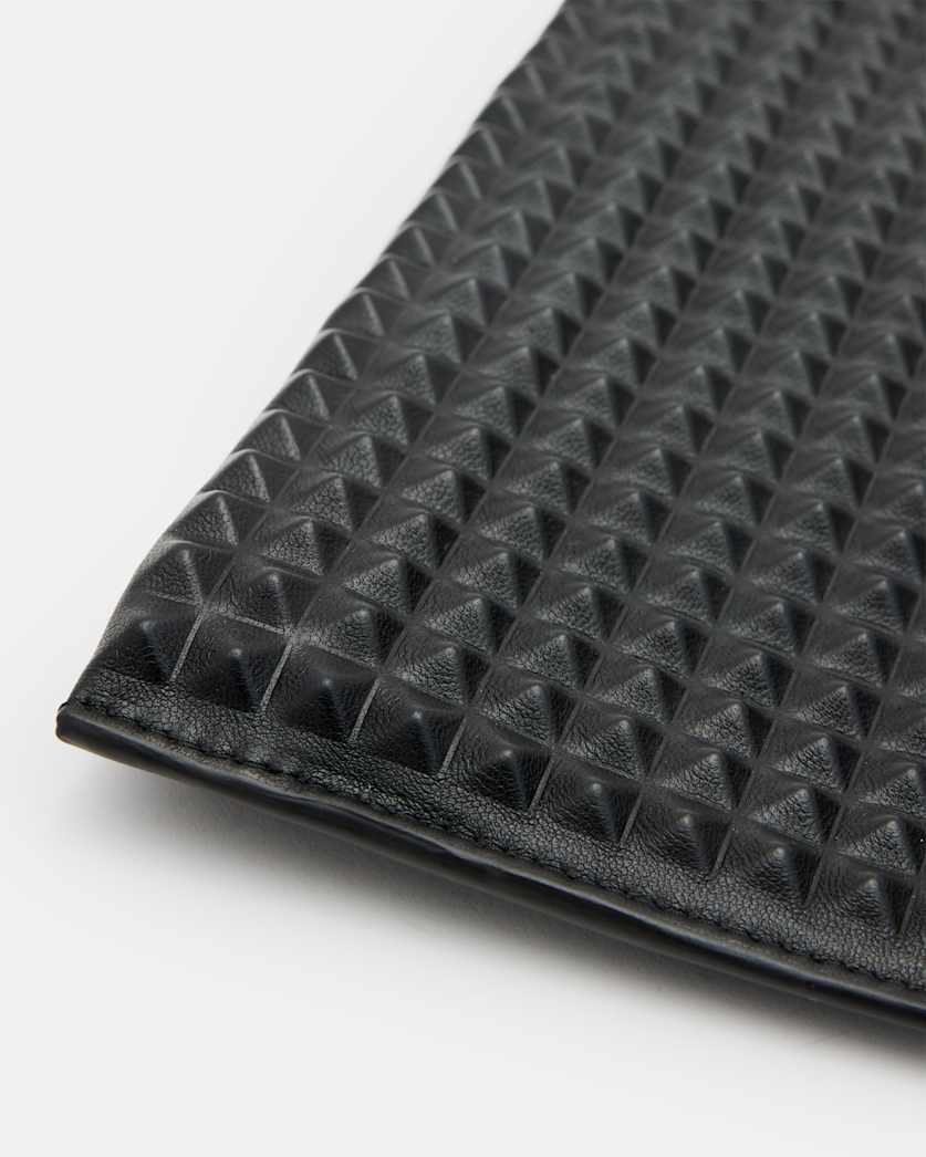 Bettina Studded Leather Clutch Bag