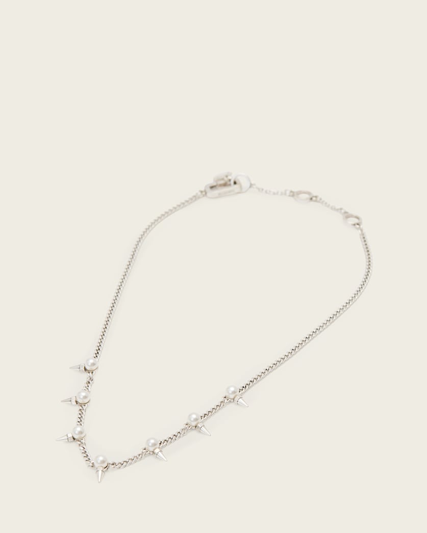 Rue Spiked Pearl Chain Necklace