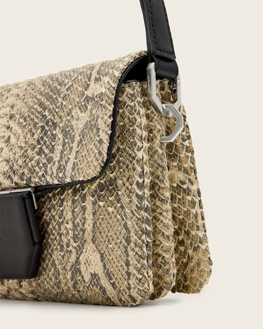 Jupiter Leather Snake Crossbody Bag