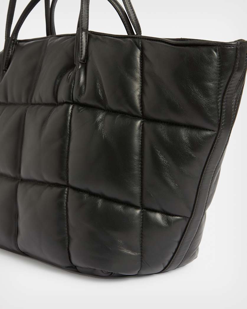 Nadaline Leather Quilted Tote Bag