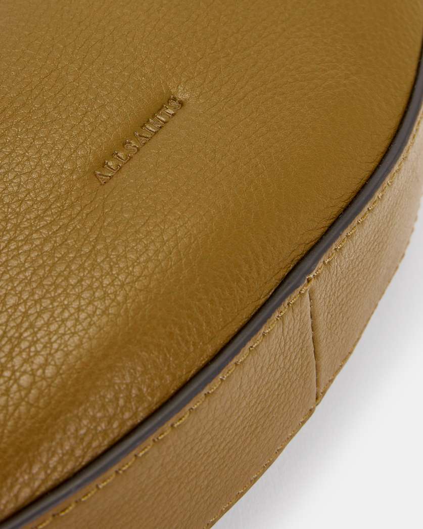 Half Moon Leather Crossbody Bag