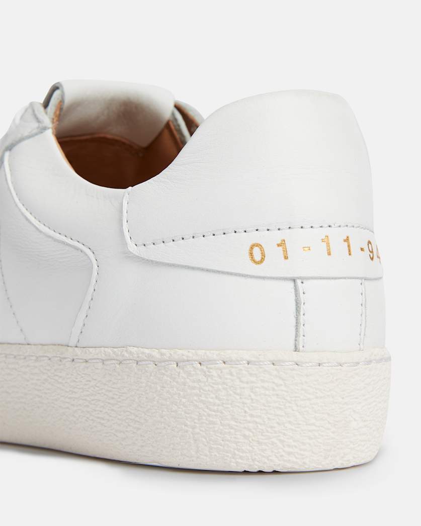 Sheer Round Toe Leather Trainers