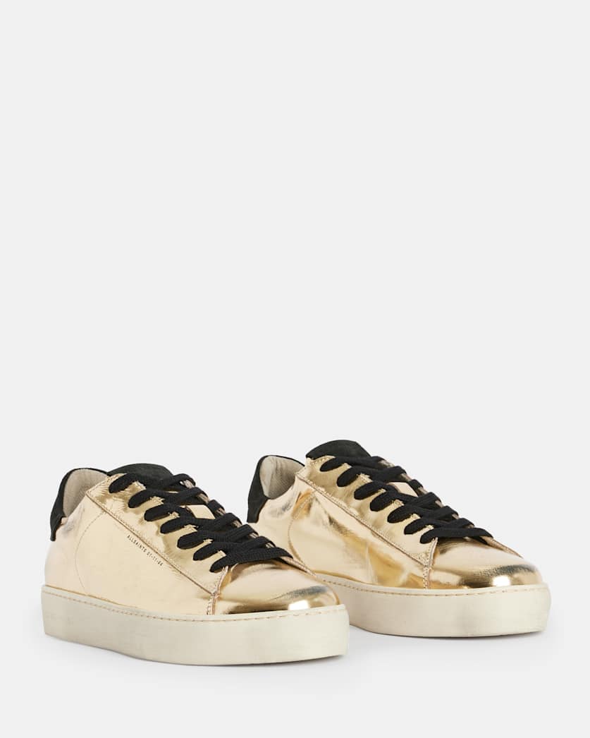 Shana Metallic Low Top Leather Sneakers