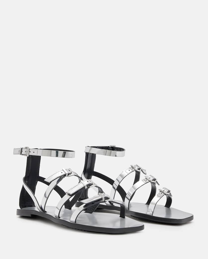 Lore Metallic Leather Gladiator Sandals