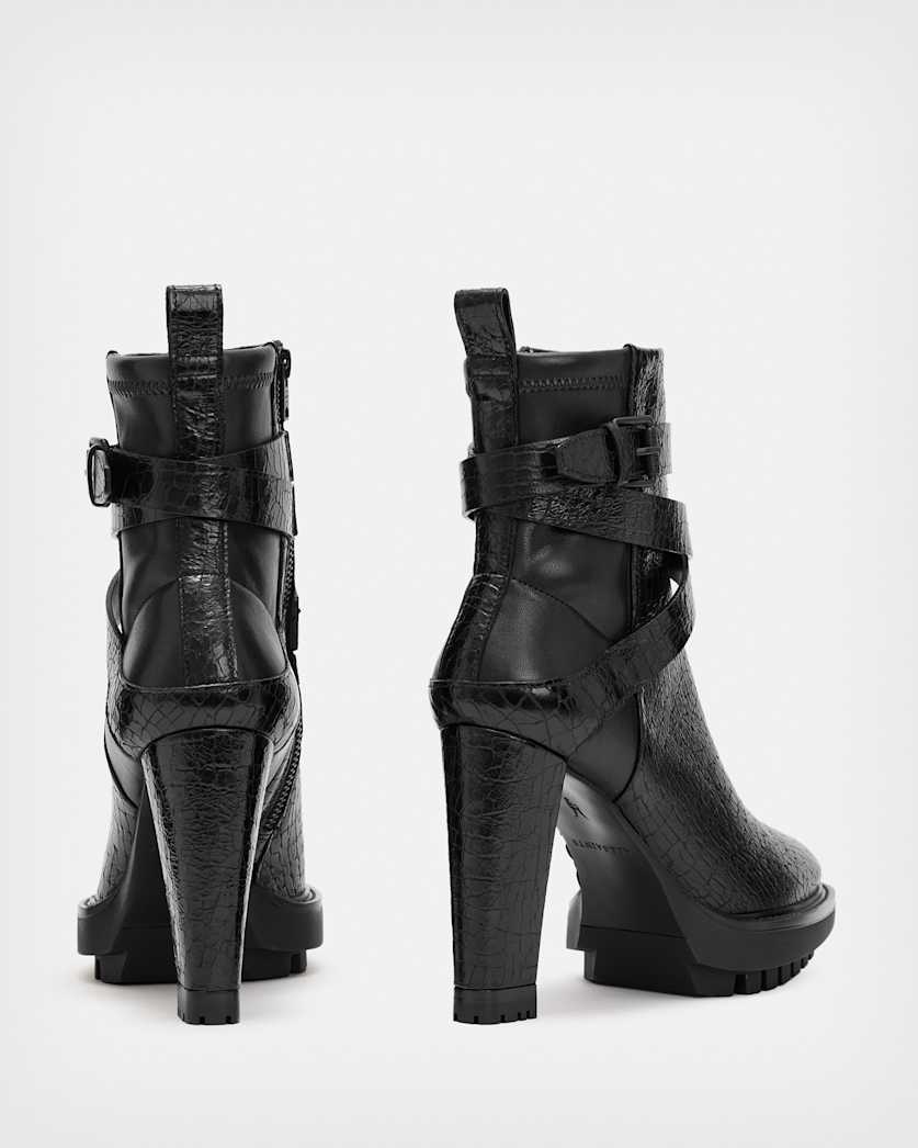 Havana Crocodile Leather Boots