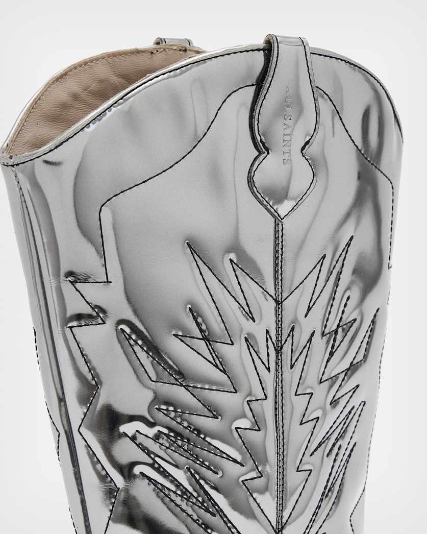 Kacey Metallic Leather Cowboy Boots