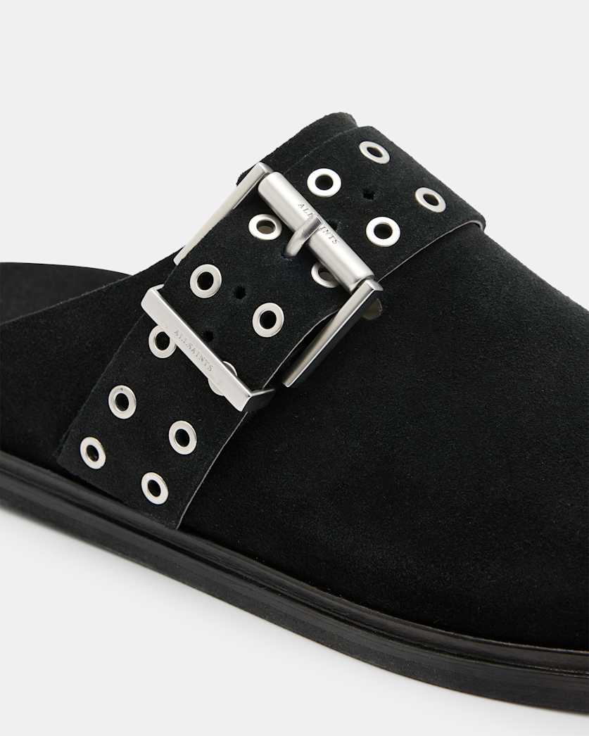 Juno Leather Eyelet Mule Shoe