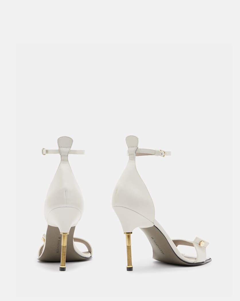 Betty Square Toe Leather Heeled Sandals