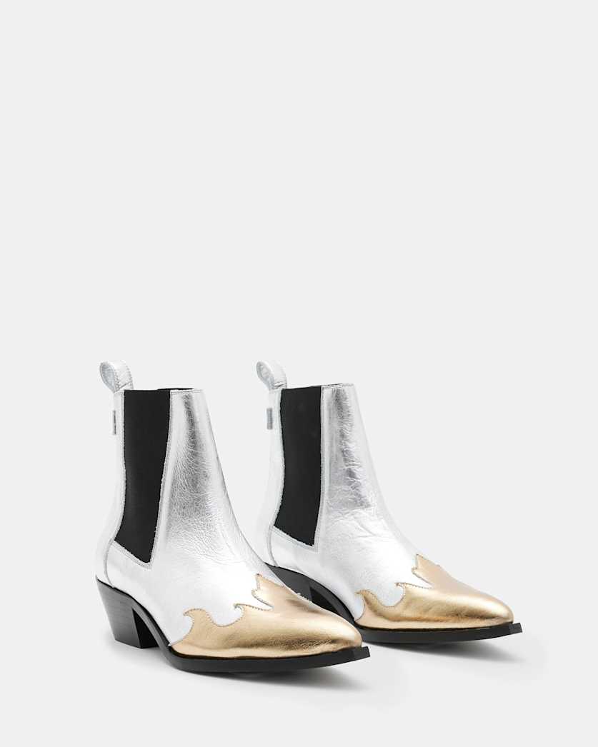 Dellaware Pointed Leather Western Boots