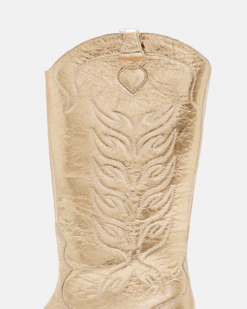 Dolly Metallic Leather Western Boots
