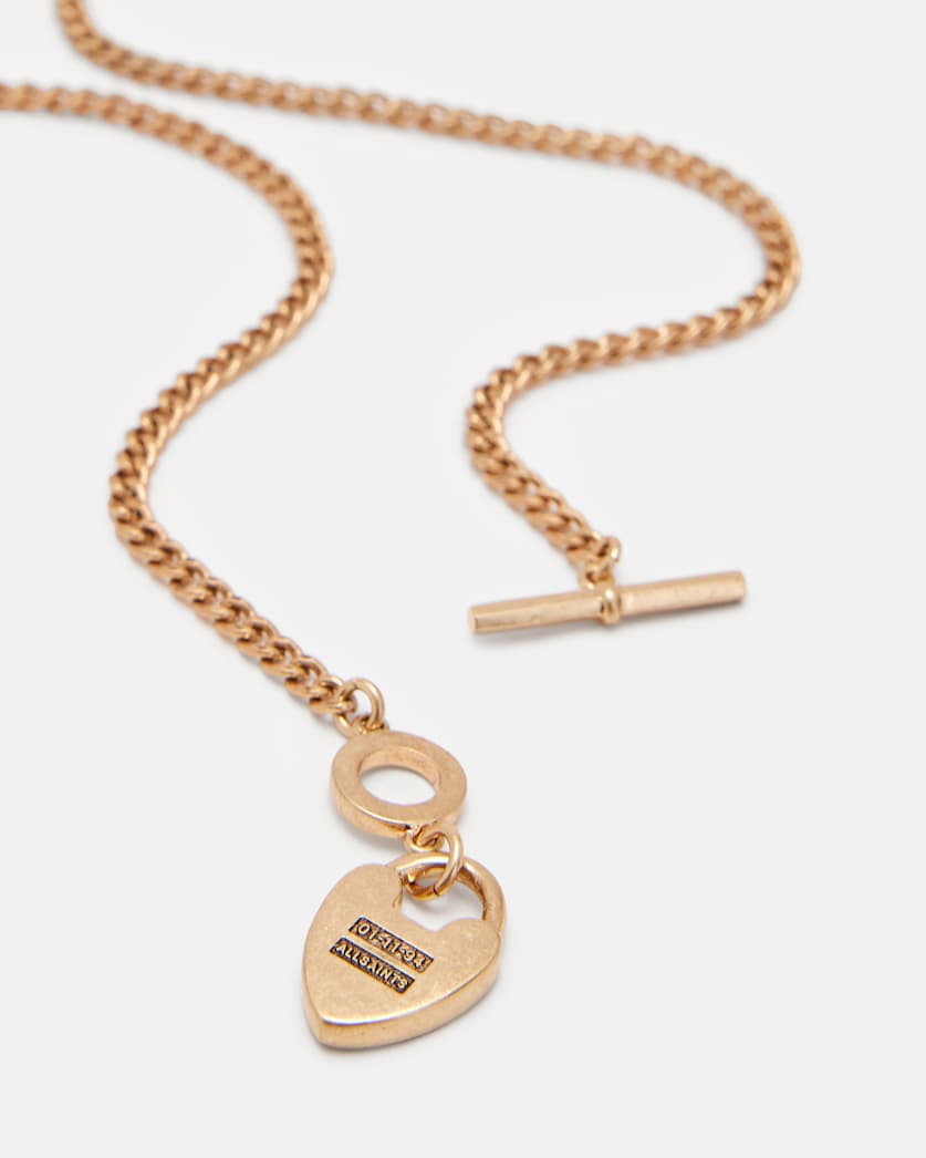 Heartlock Gold-Tone Toggle Necklace