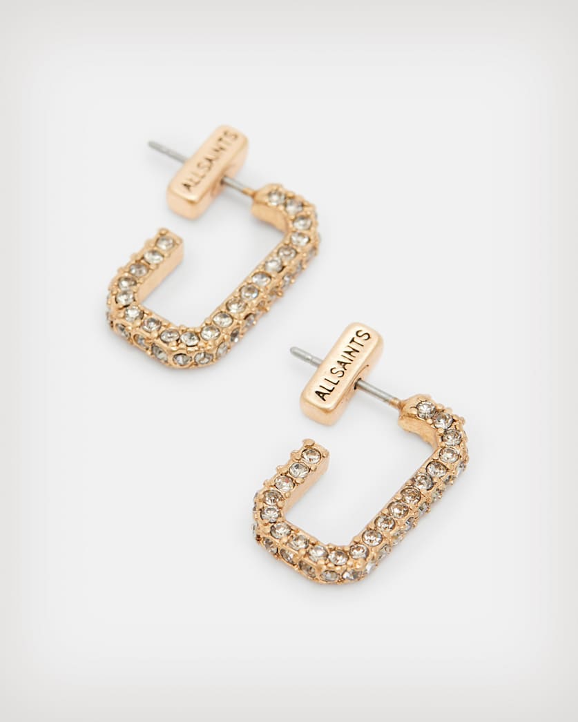 Dara Pave Gold-Tone Hoop Earrings