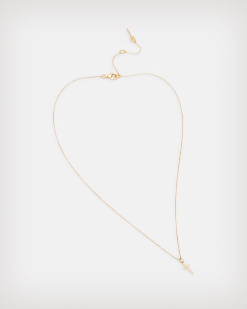 Cross Pendant Gold Vermeil Necklace