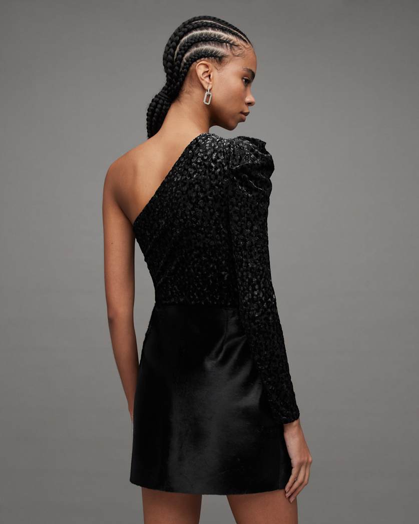 Daphne Animal Print One Shoulder Bodysuit