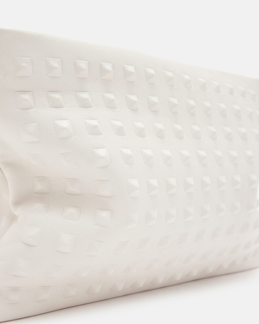 Bettina Leather Studded Clutch Bag