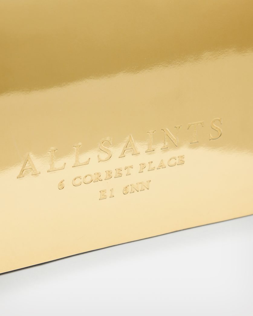 Ludivine Metallic Leather Crossbody Wallet