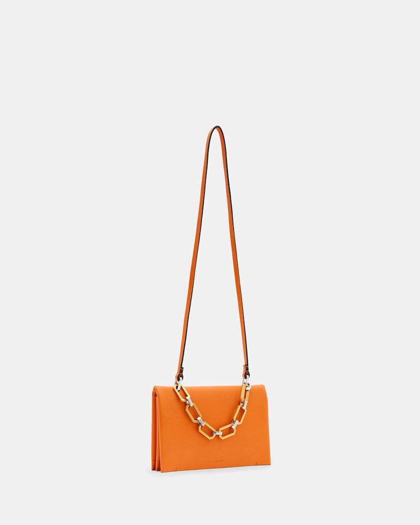 Yua Leather Removable Chain Clutch Bag