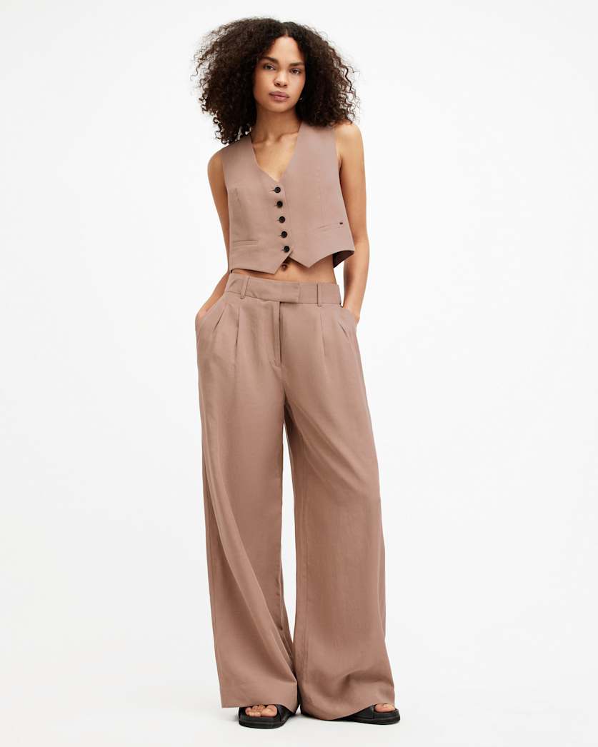 Deri Lyn Linen Blend Waistcoat