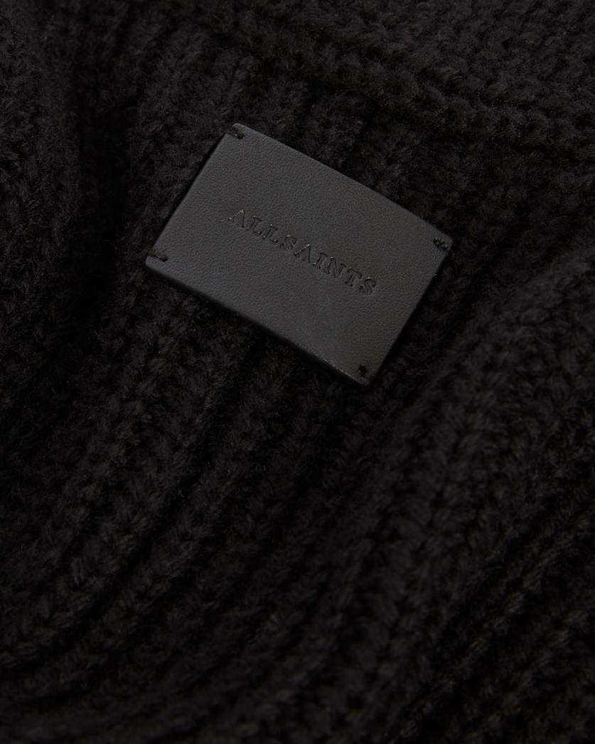 Farren Maxi Length Ribbed Ruana Scarf