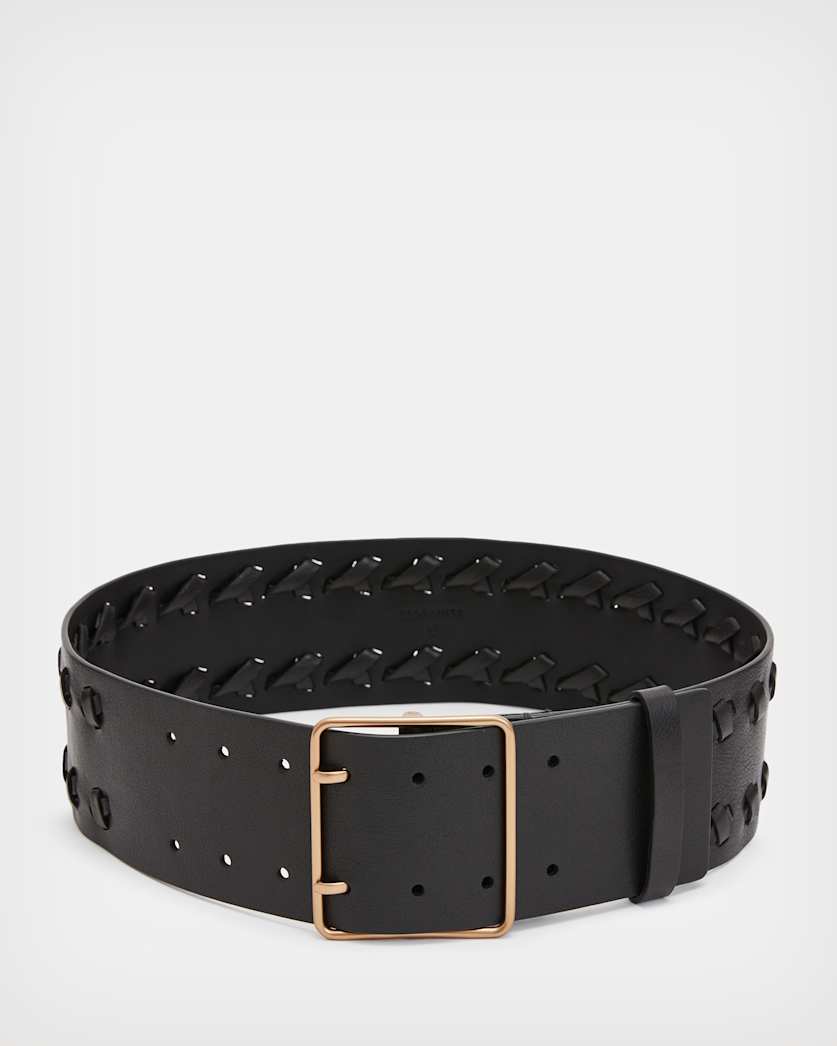 Julia Leather Knotted Wide Belt