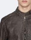 Cora slim fit leather jacket