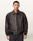 Marco Oversized Leather Bomber Jacket