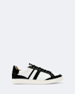 Sheer Contrast Leather Trainers