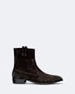 Hiro Suede Zip Up Boots