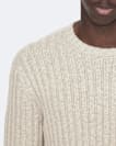 Crew-neck ribbed jumper